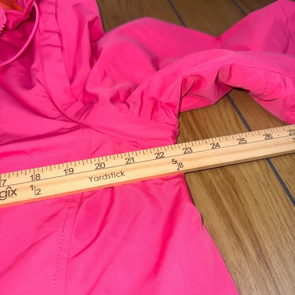 J.Jill Hot Pink Tall‎ Hooded Lightweight Snap Front Jacket Women's Size L